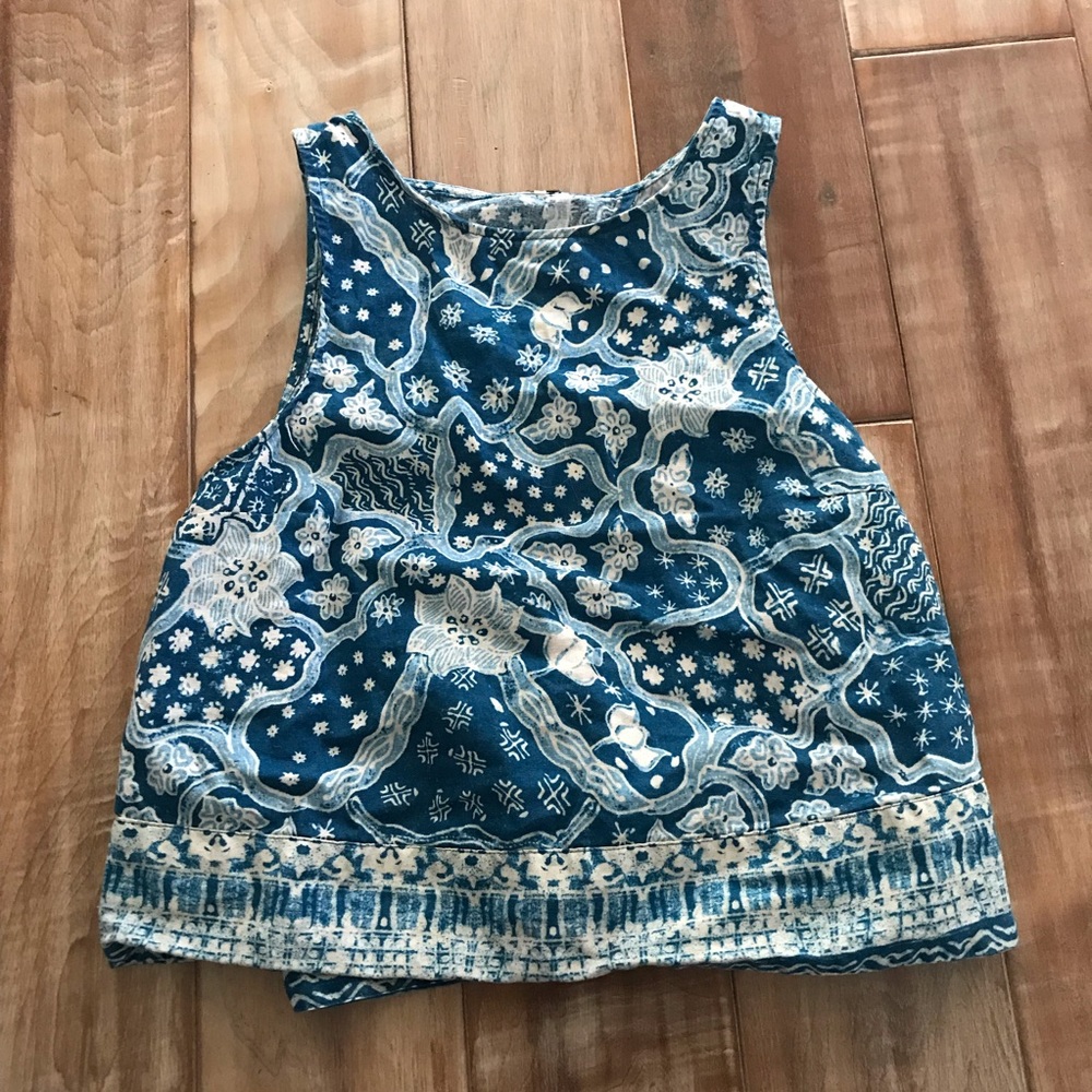 Free people open tie back tank top